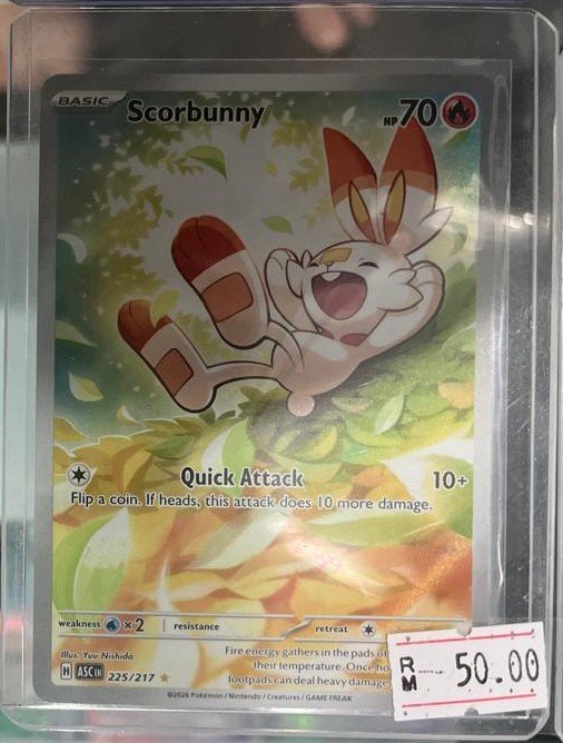 Scorbunny 225/217 Illustration Rare – Ascended Heroes | Pokémon TCG - Critical Hit TCG Penang