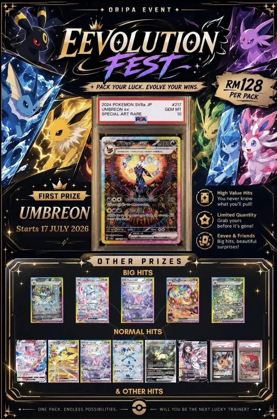 Pokémon Mystery Pack Challenge – Eevolution Fest: Oripa Event