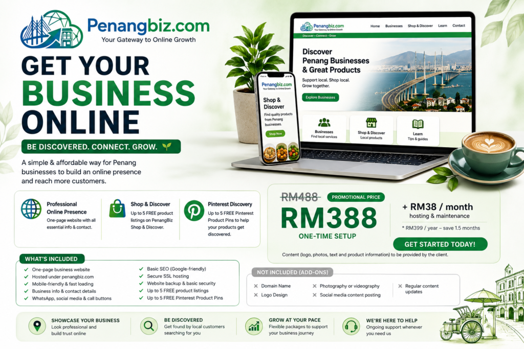Get Your Business Online with PenangBiz.com – Starter Package