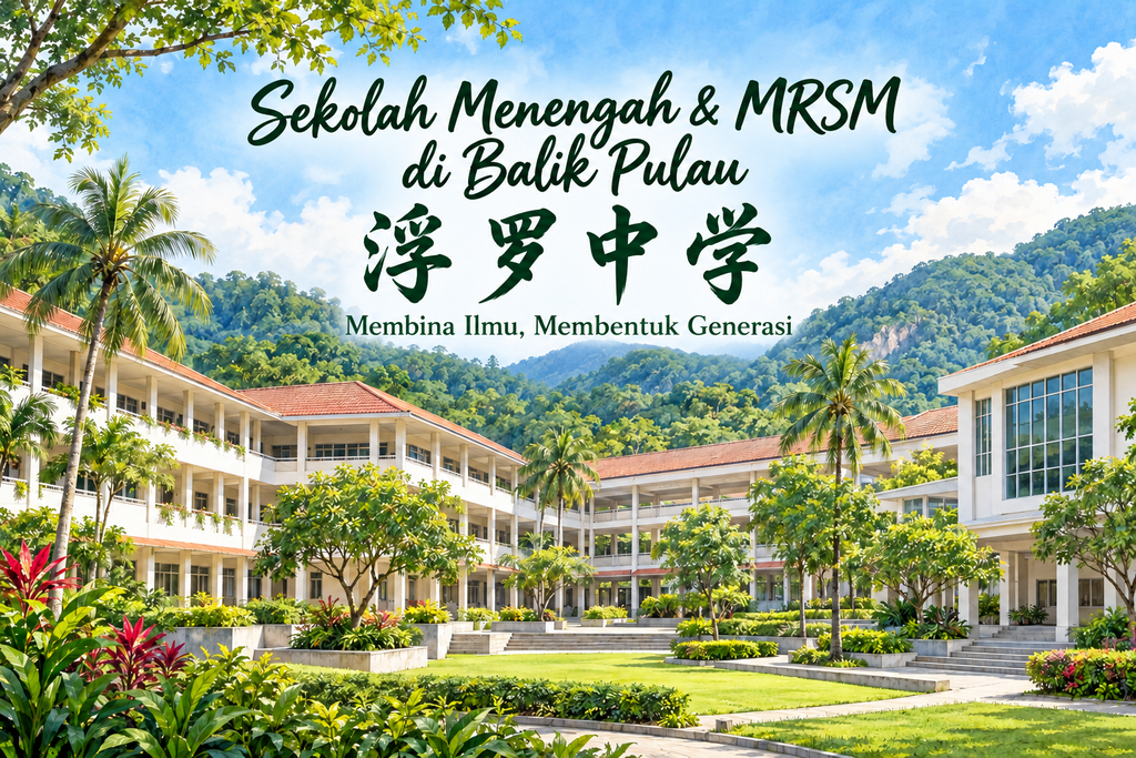 Bilingual Green Campus School Banner - Sekolah Menengah di Balik Pulau