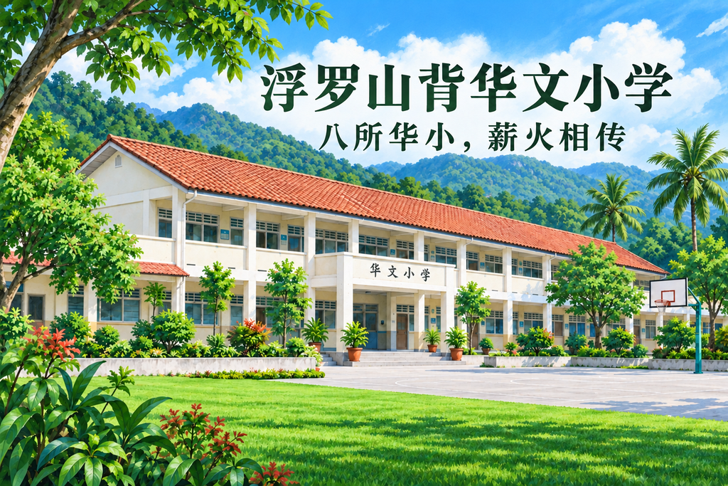 Lush green Penang Balik Pulau Chinese primary  school campus